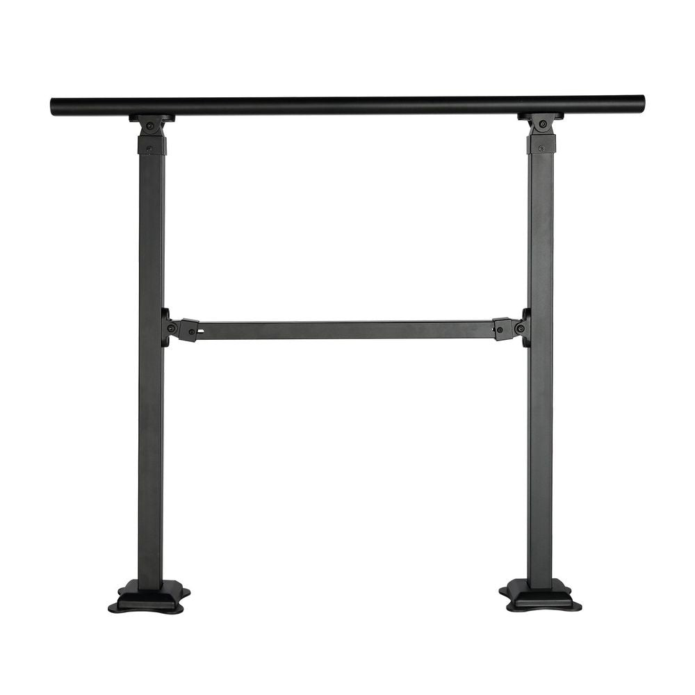 Stair Handrail Railing, 3 ft, 3 Steps Handrails for Outdoor, Carbon Steel and Metal Hand Rail with Installation Kit, 0-50 Degree Adjustable, Perfect for Concrete Wooden Floors Ceramic Tiles