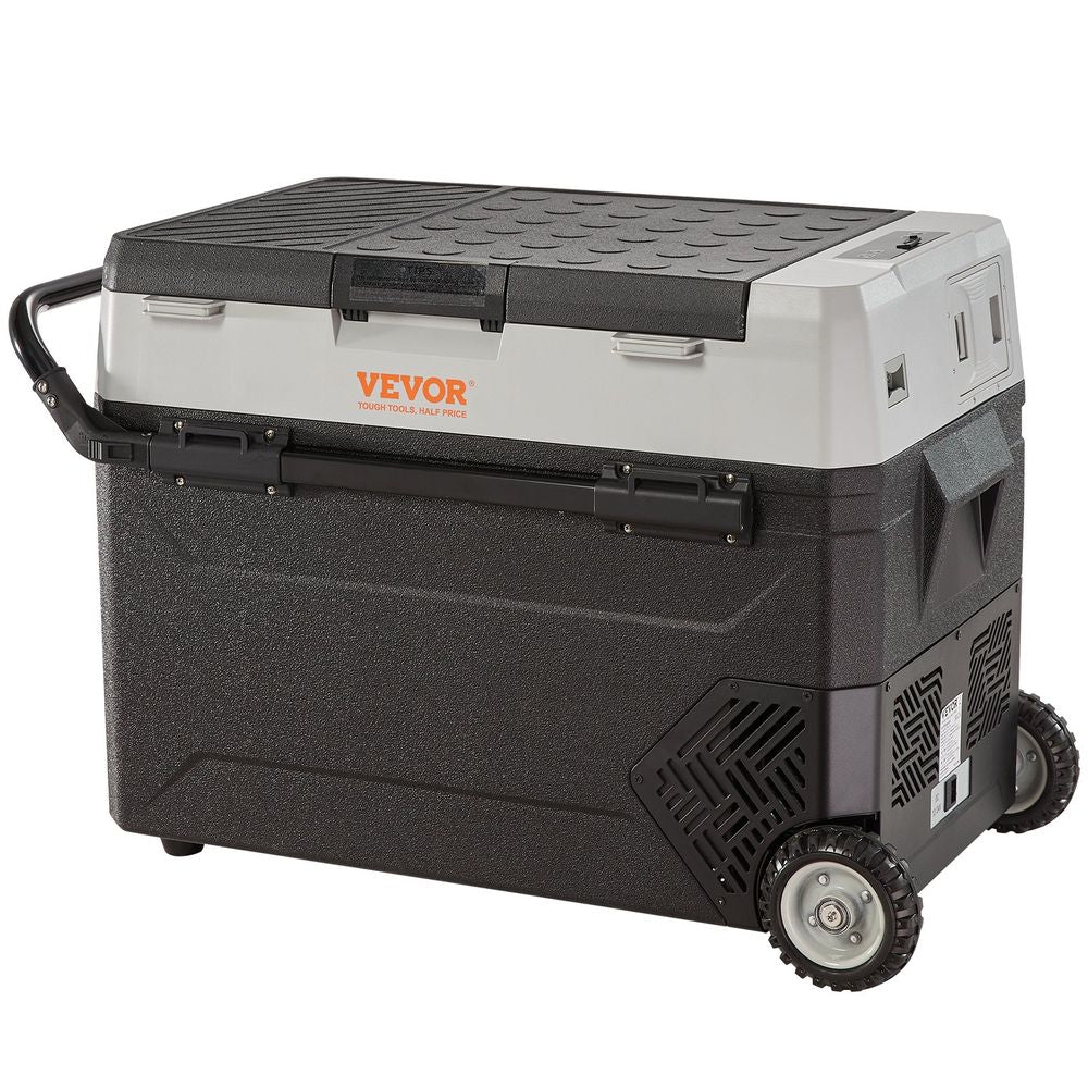 Car Refrigerator, 12 Volt Car Refrigerator Fridge, 40QT/38L Dual Zone Portable Freezer, -4°F-50°F Adjustable Range, 12/24V DC and 100-240V AC Compressor Cooler for Outdoor, Camping, Travel, RV
