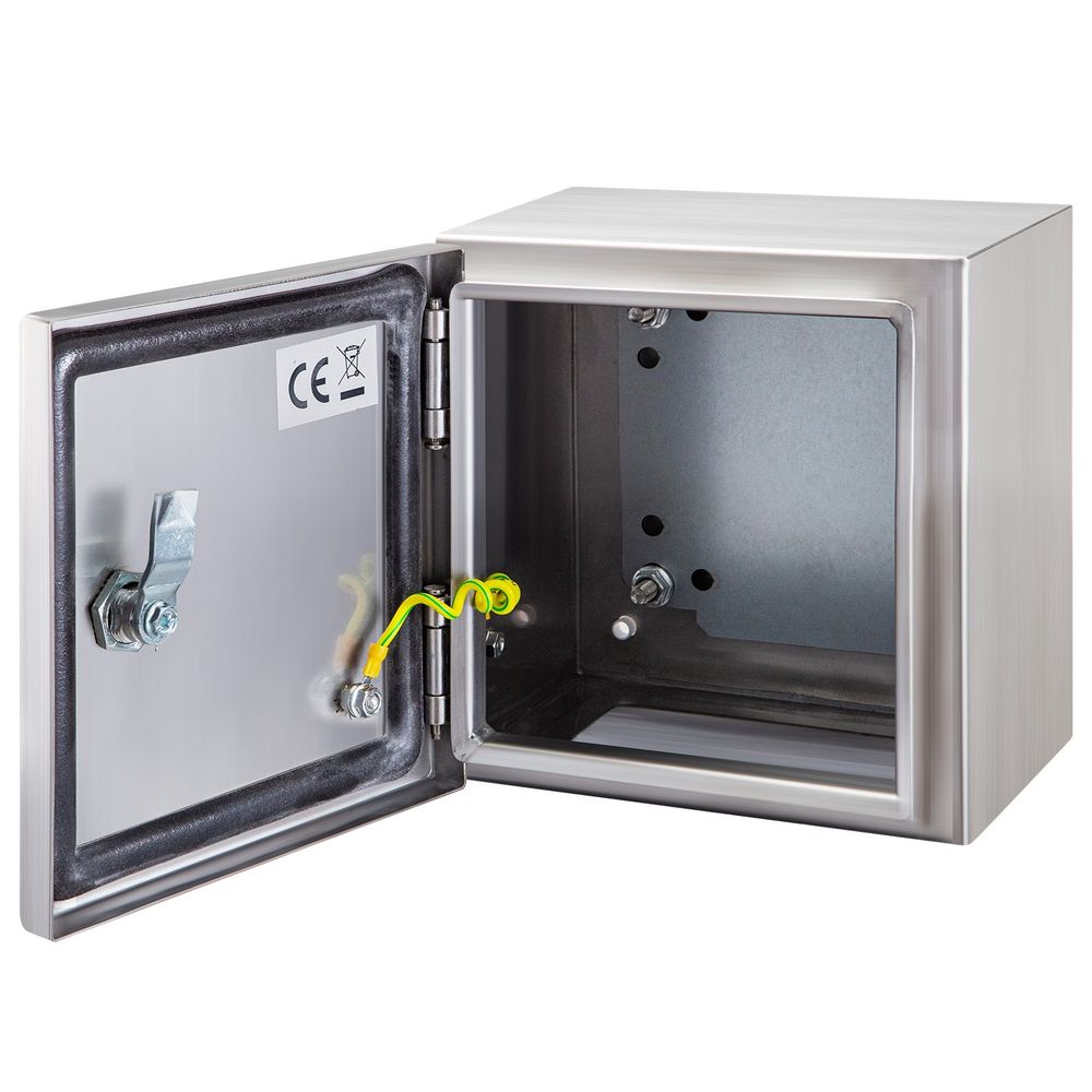 NEMA Stainless Steel Enclosure, 16 x 16 x 8'' NEMA 4X Steel Electrical Box, IP66 Waterproof & Dustproof, Outdoor/Indoor Electrical Junction Box, with Mounting Plate
