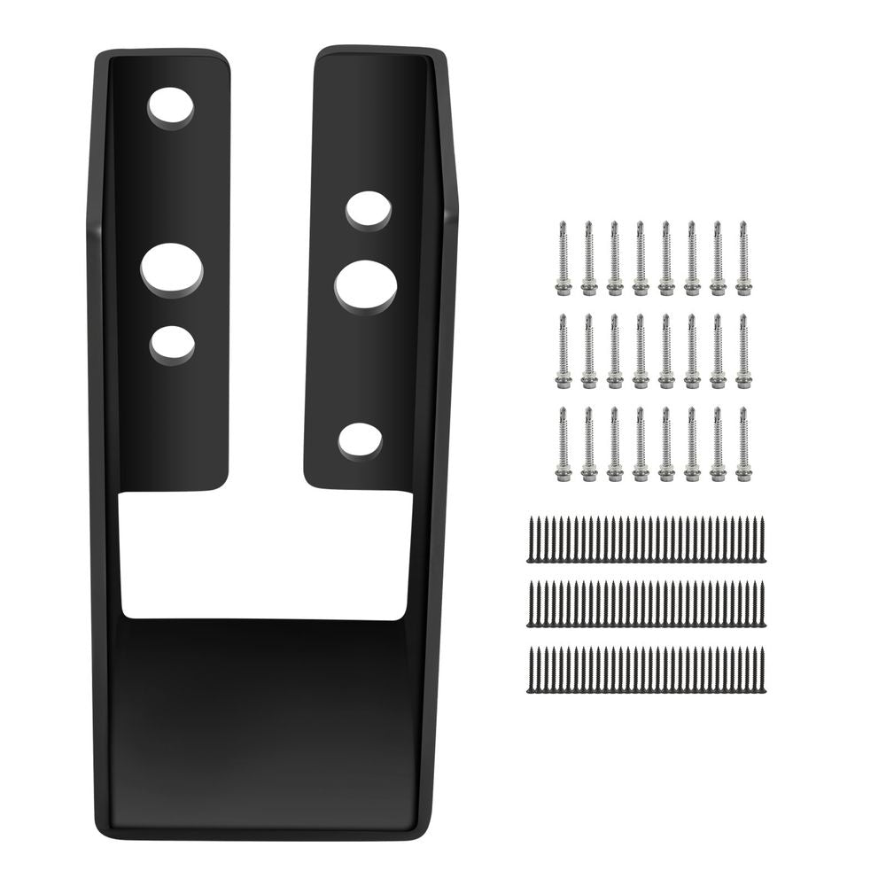 Concealed Joist Hanger, 2"x4" Outdoor Accent Concealed-Flange, Pack of 12 Concealed Joist Bracket, Q235 Steel Plate Powder-Coated Concealed Face Mount Joist Hanger for 2"x4" Beam Swing, 3.7"