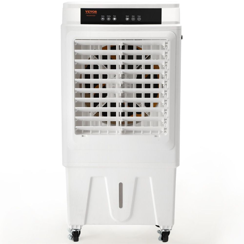 Evaporative Air Cooler, Oscillating Swamp Cooler with Adjustable 3 Speeds, Portable Air Cooler for Indoor/Outdoor Use