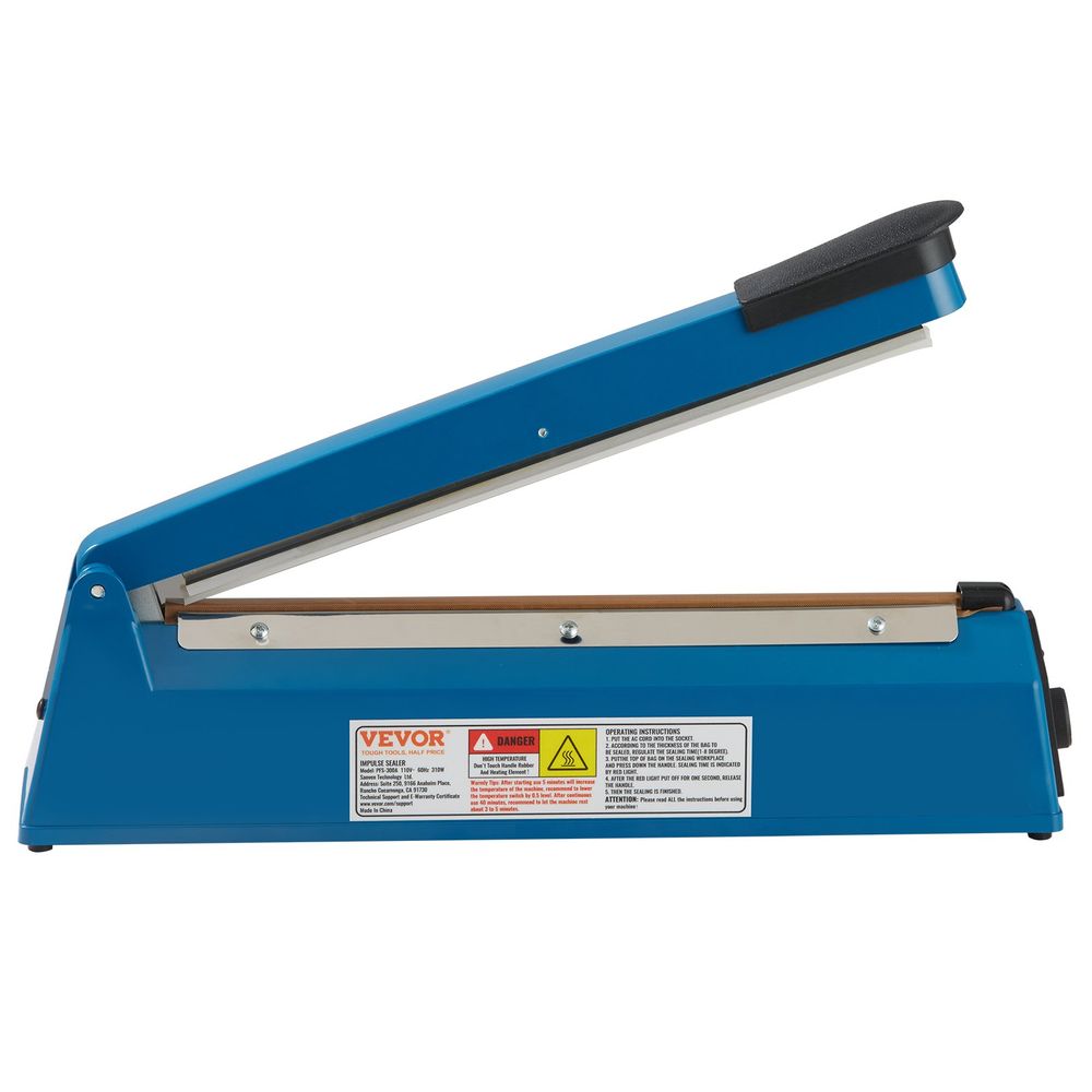 Impulse Sealer 12 inch, Manual Heat Seal Machine with Adjustable Heating Mode, ABS Shrink Wrap Bag Sealers for Plastic Mylar PE PP Bags, Portable Poly Bag Sealing Machine with Extra Replace Kit