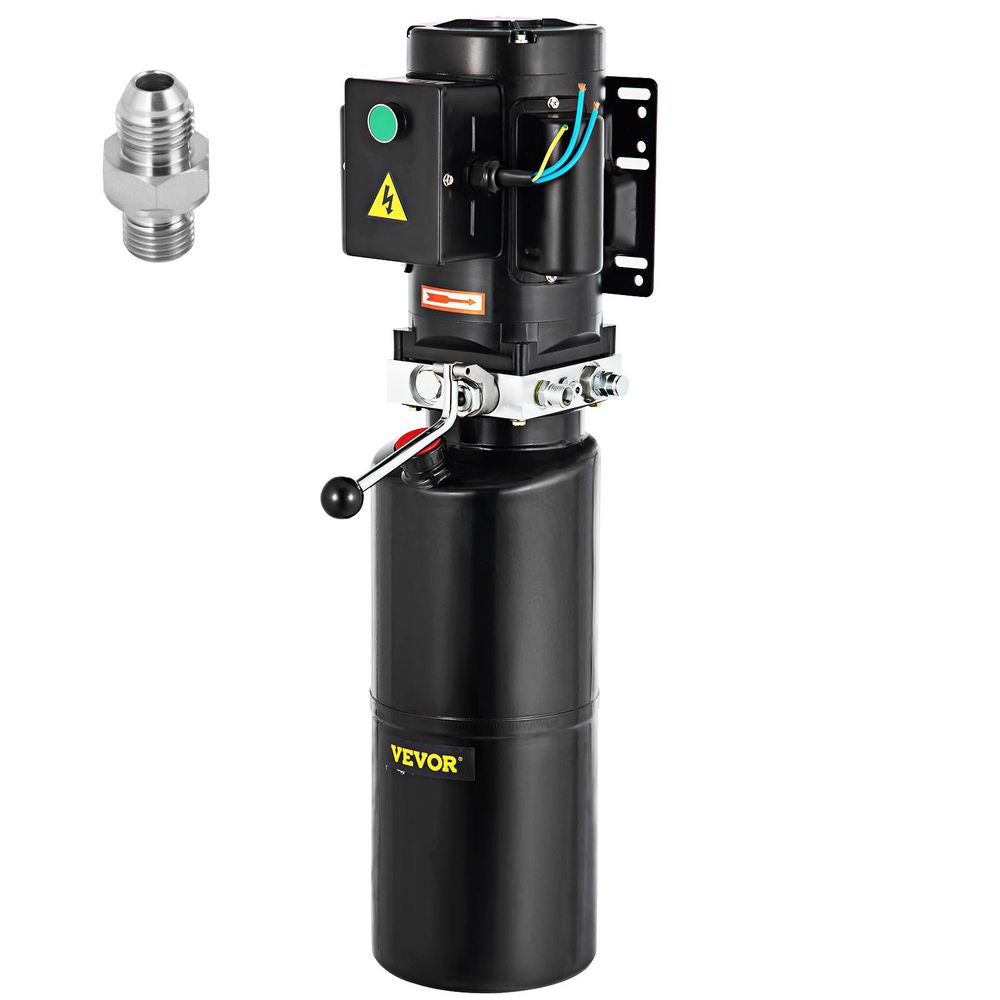 110V 2.64 Gallon Hydraulic Power Unit Automotive Hydraulic Pump Dump Trailer Vehicle Mounted Lifter Auto Shop Repair Car Lift Power Unit for Two and Four Post Lift Auto Hoist