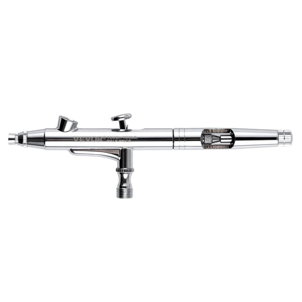 Airbrush Gun, Dual Action Gravity Feed with 0.3 mm and 0.5 mm Nozzles, Airbrush Kit with 2/7/12ml Copper Cups and Cleaning Accessories, Ideal for Painting Models, Desserts, Cakes, and Nail Art