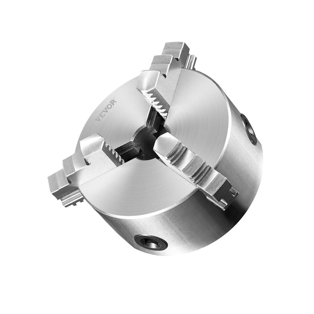 3-Jaw Lathe Chuck, 4'', Self-Centering Lathe Chuck, 0.08-4 in/2 -100 mm Clamping Range with T-key Fixing Screws Reversible Jaws, for Lathe 3D Printer Machining Center Milling Drilling Machine