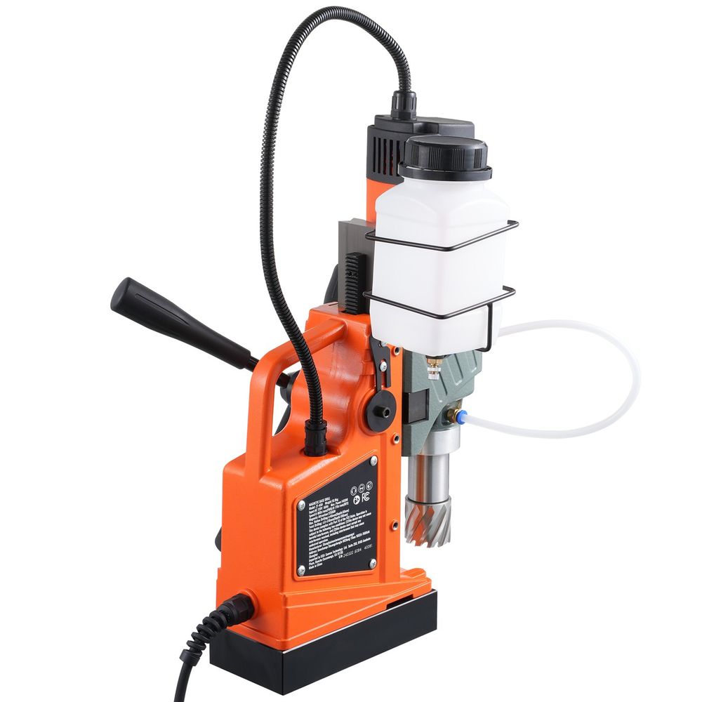 Magnetic Drill, 1450W 1.57" Boring Diameter, 12500N 800 RPM Portable Electric Mag Drill Press, with Variable Speed, Drilling Machine for any Surface Home Improvement Industry Railway