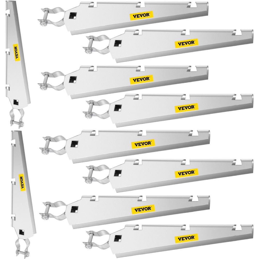 Barbed Wire Arm Set of 10 Extend Arm Barbed Wire for 1-3/8" Top Rail Chain-Link Barbwire Arm Hot-Dip Galvanized Steel Cornered Barbwire Arm 45-Degree for Chain Link Fence Grapevine Trellises