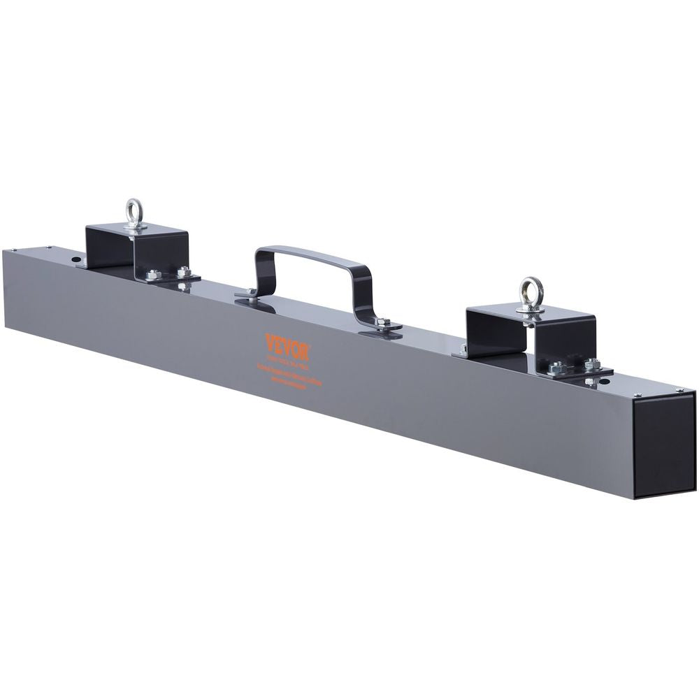 Hanging Magnetic Sweeper 36inch Heavy-Duty Magnet Sweeper, Nail Magnet Sweeping Tool with 56 LBS Lifting Capacity, 2 Eye-Bolts Forklift Magnetic Sweeper Unit, Hanging Magnet for Forklift
