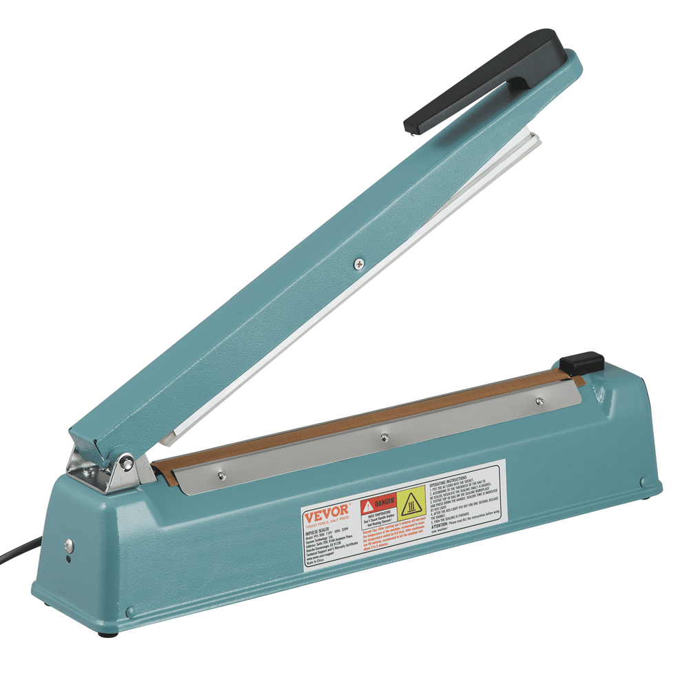 Impulse Sealer 12 inch, Manual Heat Seal Machine with Adjustable Heating Mode, Iron Shrink Wrap Bag Sealers for Plastic Mylar PE PP Bags, Portable Poly Bag Sealing Machine with Extra Replace Kit