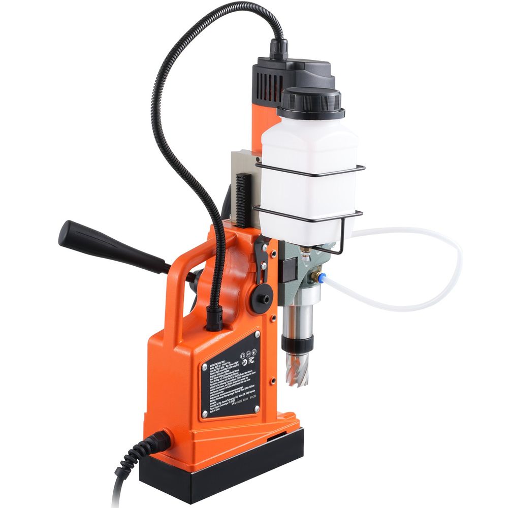 Magnetic Drill, 1450W 2" Boring Diameter, 12800N Portable Electric Mag Drill Press, with Variable Speed, 800 RPM Drilling Machine for any Surface Home Improvement Industry Railway