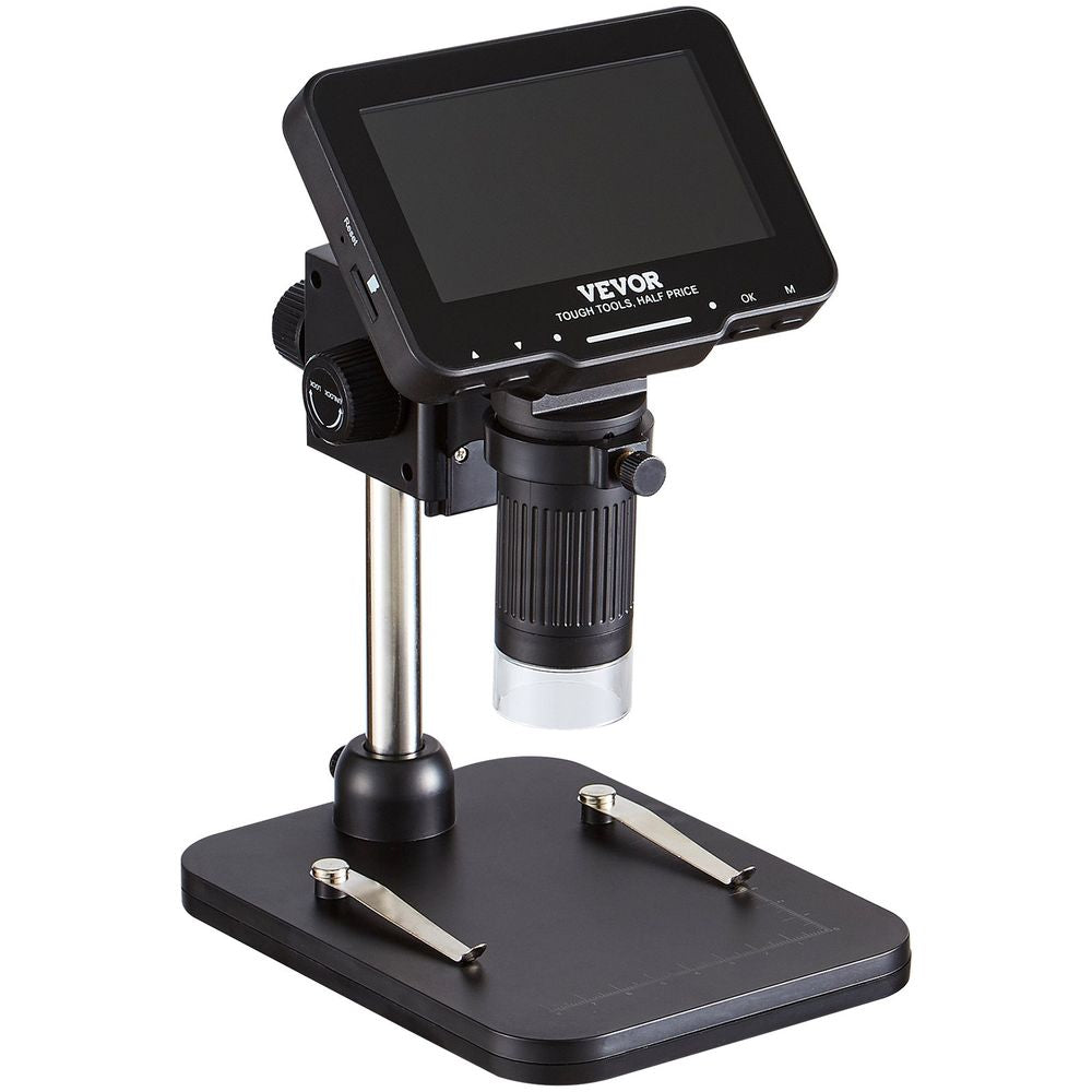 Digital Microscope, 4.3' IPS Screen, 50X-1000X Magnification, 1080P Photo/Video Coin Microscope, Electronic Microscope with 8 LED Lights and 32GB Card,Compatible with Windows/Mac OS