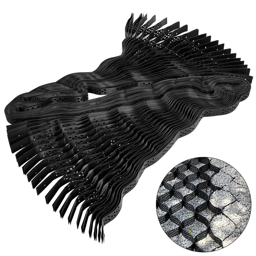Geo Grid Ground Grid 9x17 ft, Geo Cell Grid 2 Inch Thick, Gravel Grid HDPE Material, Ground Stabilization Grid 1885 LBS Per Sq, Tensile Strength Gravel Ground Grid for Slope Driveways, Garden