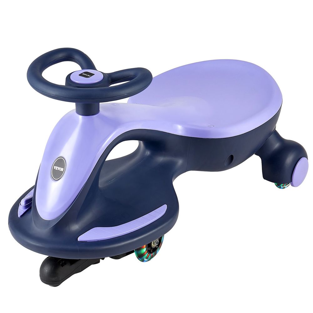 Electric Wiggle Car, Load 150 lbs, Rechargeable Battery, 2 in 1 Swing Car with LED Flashing Wheels, Bluetooth, Anti-Rollover & Flexible Steering, Toddler Ride on Toys for 3 Years and Up, Purple