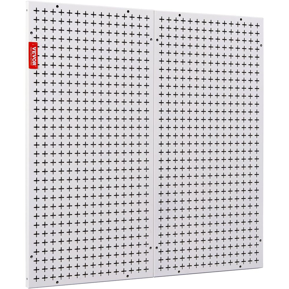 Pegboard Wall Organizer 32" x 32", 330LBS Loading Garage Metal Pegboard Organizer, 2-Pack Wall Mount Tool Storage Peg Boards with Customized Grooves Fit 1/4" and 1/8" Hooks for Warehouse Garage