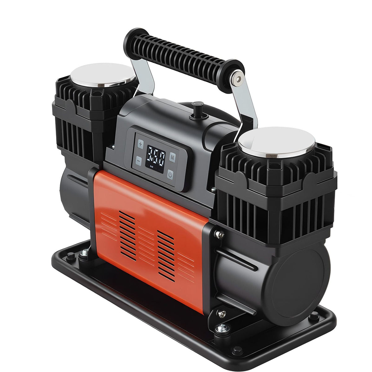 Dual-Cylinder Heavy Duty Air Compressor, 10.6CFM Auto-Stop Portable Tire Inflator, 12V 150PSI Offroad Air Pump with LCD Digital Display & Adapters for Truck Car SUV 4 x 4 Vehicle RV