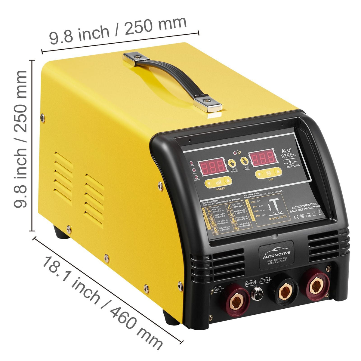 Dual Pro Stud Welder Deluxe AL/Fe Dent Repair Kit, Professional 5KW Welder with Auto/Manual Welding and 10 Modes, 110V Spot Welding Dent Repair Machine for Steel & Aluminum Auto Panels Repair
