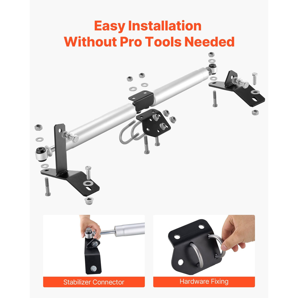 Dual Steering Stabilizer, for 2003-2012 Dodge Ram 2500/3500 4WD, Dual Steering Stabilizer Kit Fits with 2 Inches of Suspension Lift or Higher, Enhanced Control & Reduced Vibration, Easy Install