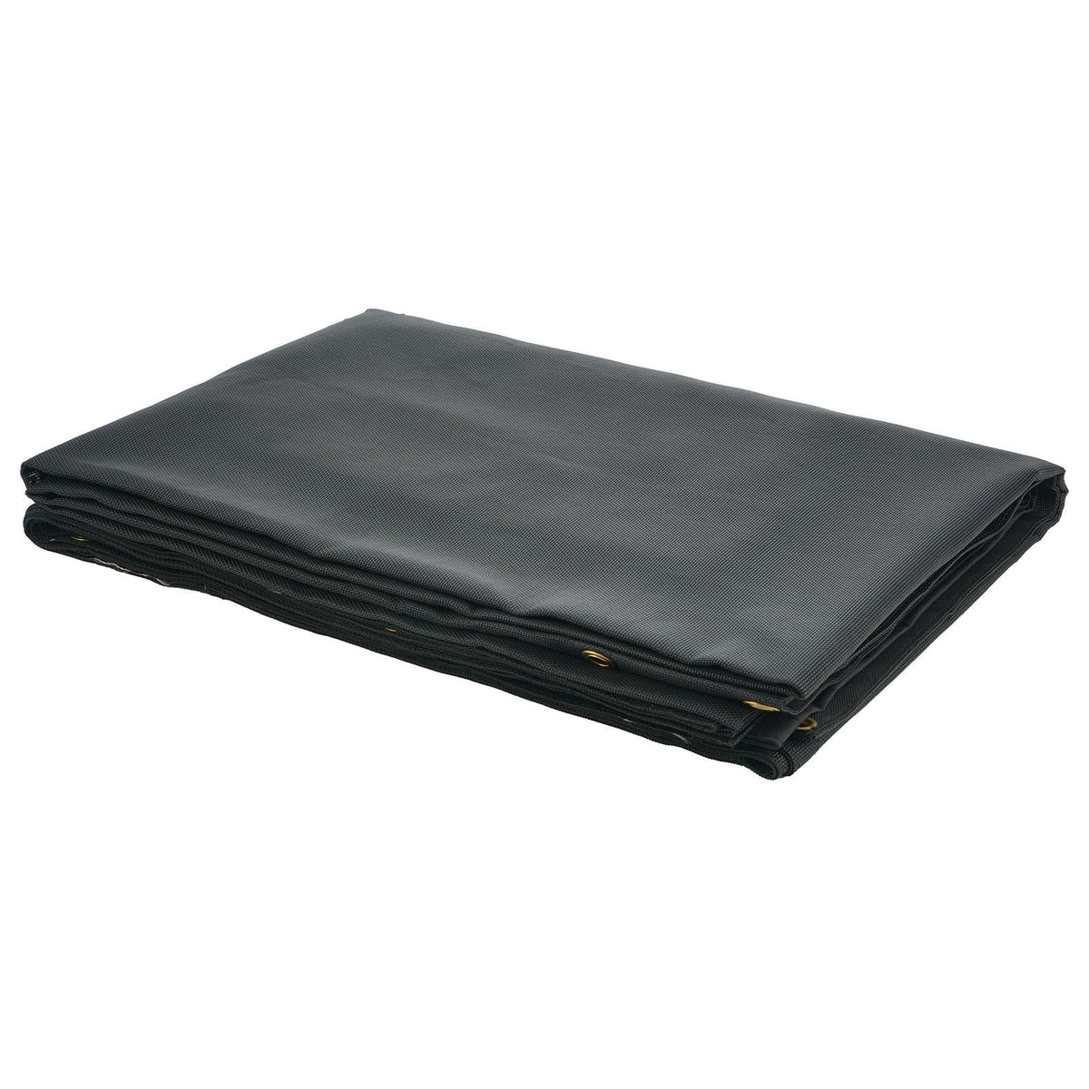Dump Truck Mesh Tarp, 7 x 18 ft, PVC Coated Black Heavy Duty Cover with 5.5" 18oz Double Pocket, Brass Grommets, Reinforced Double Needle Stitch Webbing Fits Manual or Electric Dump Truck System