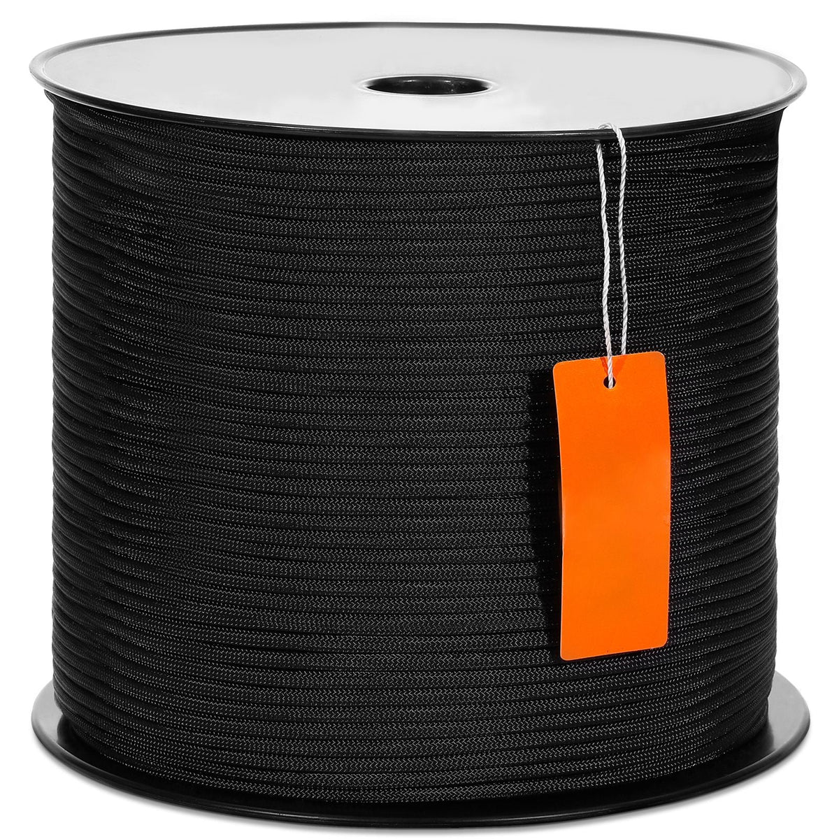 Durable Nylon Cord, 3/16 inch x 1000 ft, 32-Strand Design, 720 LBS Load Capacity, Multi-Purpose Rope for Outdoor Adventures, Tree Work, and Emergency Situations, Black