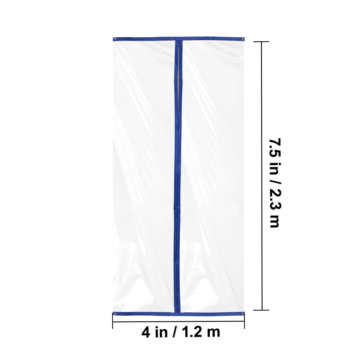 Dust Barrier, 7.5 x 4 ft Dust Barrier Door Kit, PE Construction Door Cover for Dust Containment, with Magnetic Self-Closing Zipper, Dust Protection Wall for Bathroom Living Room Remodel