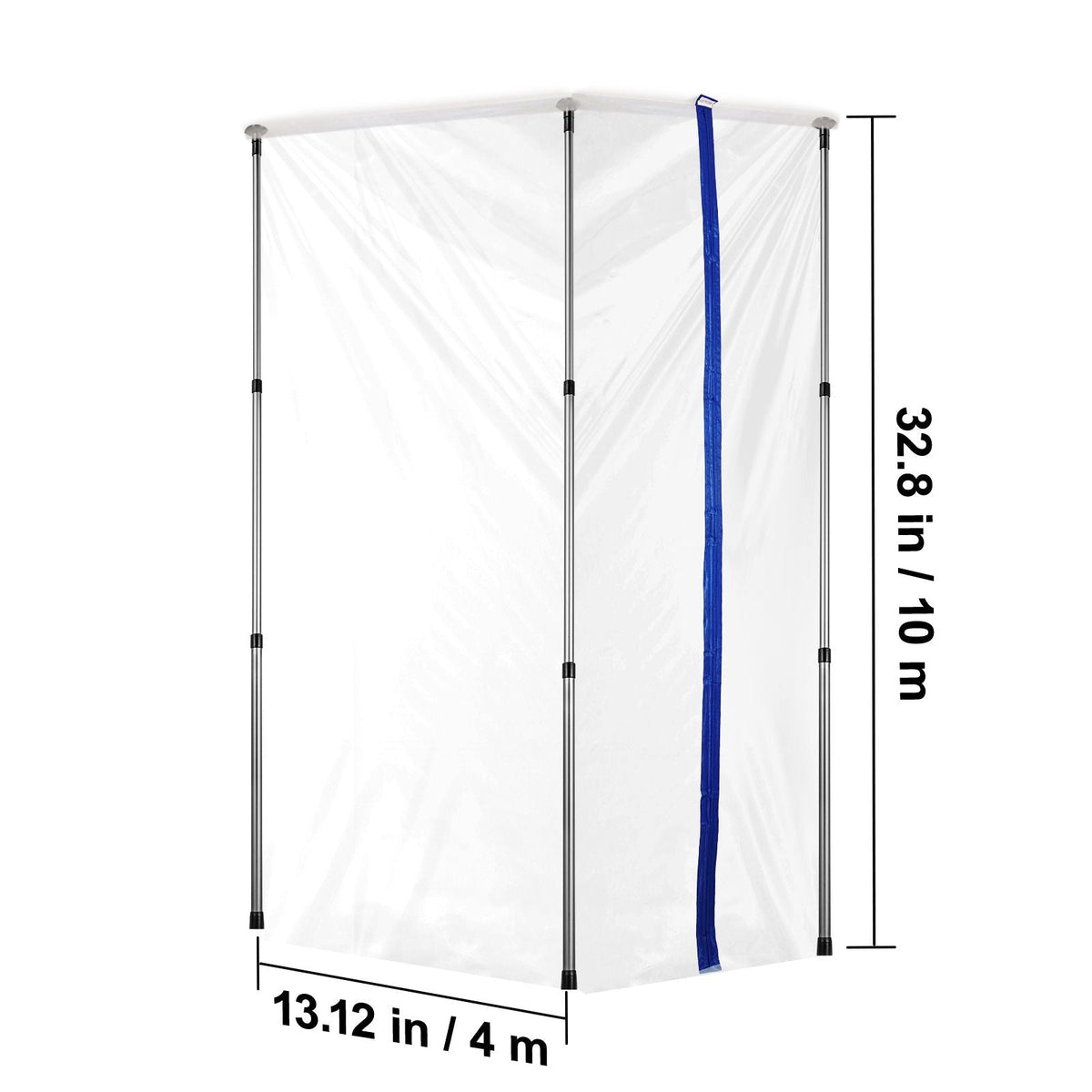 Dust Barrier Poles, 10 Ft Barrier Poles, Dust Barrier System with 4 Telescoping Poles, Carry Bag and 32.8x13.12 Ft Plastic Film, for Interior Decoration, Painting