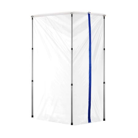 Dust Barrier Poles, 10 Ft Barrier Poles, Dust Barrier System with 4 Telescoping Poles, Carry Bag and 32.8x13.12 Ft Plastic Film, for Interior Decoration, Painting
