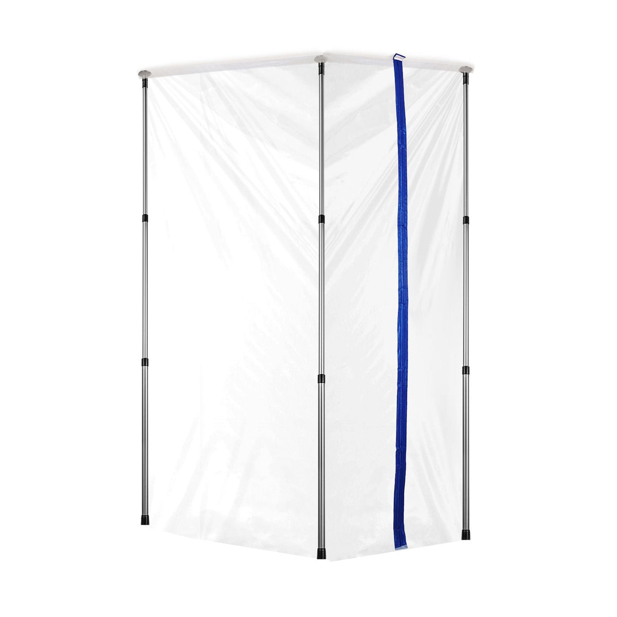 Dust Barrier Poles, 12 Ft Barrier Poles, Dust Barrier System with 4 Telescoping Poles, Carry Bag and 32.8x13.12 Ft Plastic Film, for Interior Decoration, Painting