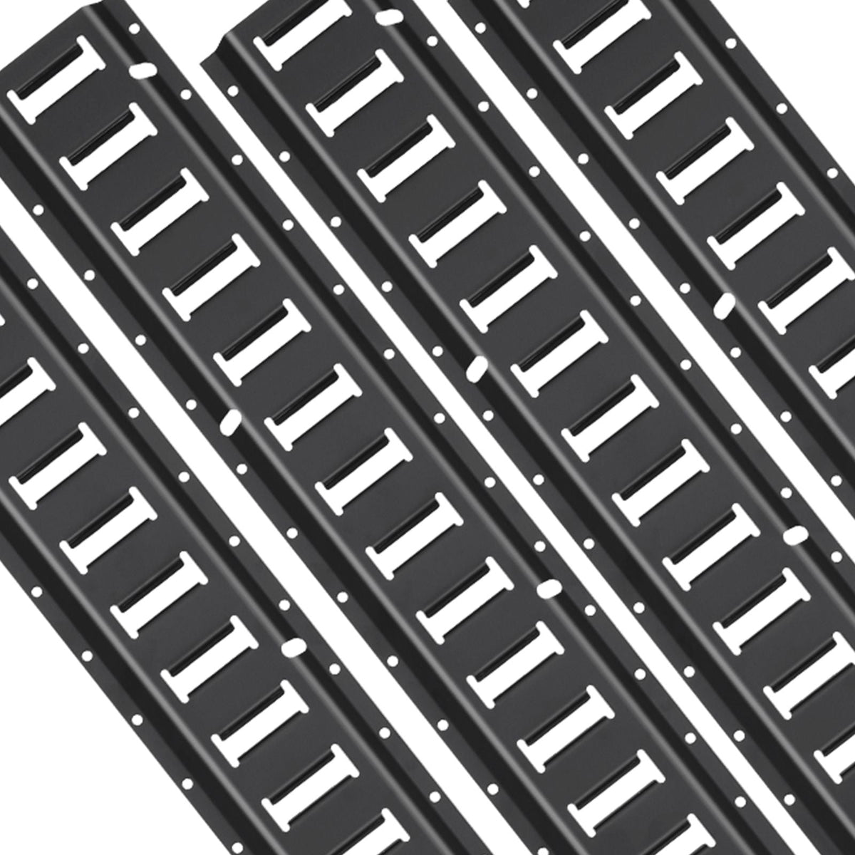 E Track Tie-Down Rail Kit, 18PCS 5' E-Tracks Set Includes 4 Steel Rails & 8 O-Ring Anchors & 4 Tie-Offs with D-Ring & 2 Ratchet Straps, Securing Accessories for Cargo Motorcycles Bikes, 2000 lbs