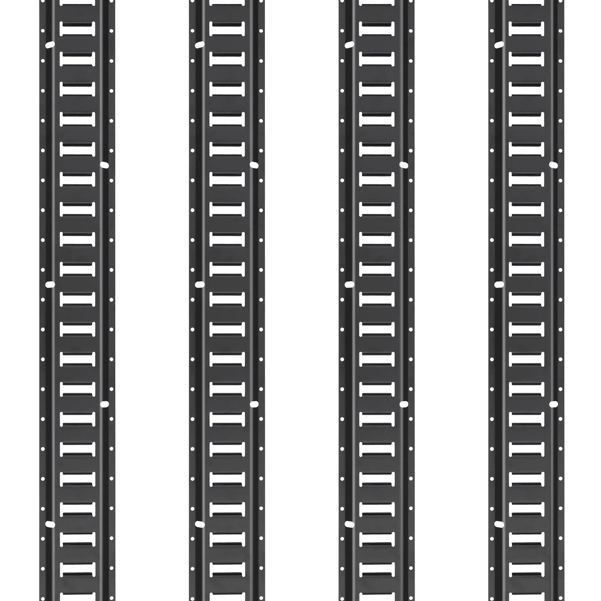 E Track Tie-Down Rail Kit, 18PCS 5' E-Tracks Set Includes 4 Steel Rails & 8 O-Ring Anchors & 4 Tie-Offs with D-Ring & 2 Ratchet Straps, Securing Accessories for Cargo Motorcycles Bikes, 2000 lbs