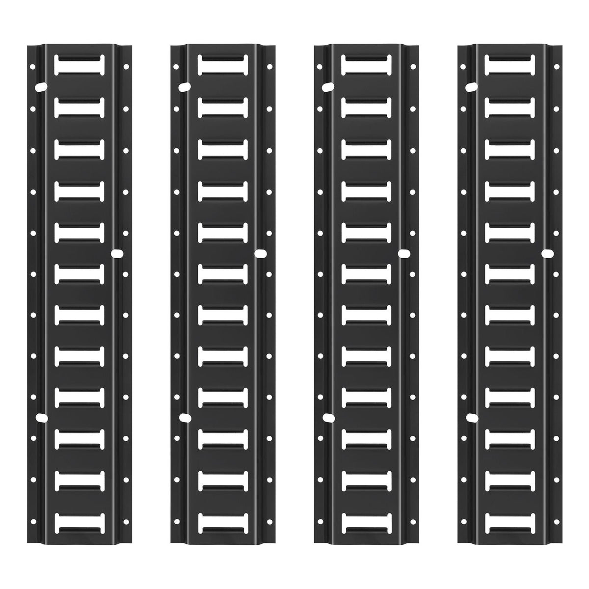E Track Tie Down Rail Kit, 2' Steel Rails, 4 Pack, Secure Cargo & Heavy Loads Up to 2000 lbs, Heavy Duty Etrack Rails with Screws for Garages, Vans, Trailers, Motorcycle Tie Downs, ATV Mountings