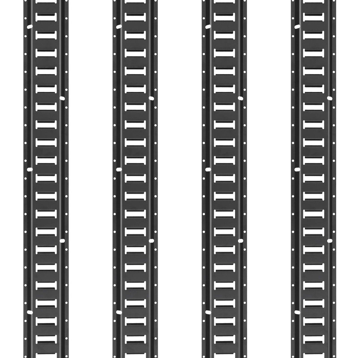 E Track Tie Down Rail Kit, 5' Steel Rails, 4 Pack, Secure Cargo & Heavy Loads Up to 2000 lbs, Heavy Duty Etrack Rails with Screws for Garages, Vans, Trailers, Motorcycle Tie Downs, ATV Mountings