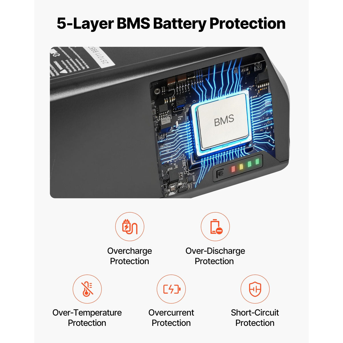 Ebike Battery, 52V 20Ah Electric Bike Lithium Battery Pack with BMS, 3A Charger and Lock for 1500W E-Bike Motor, Detachable Electric Bicycle Replacement Kit with Indicator & Discharge Socket