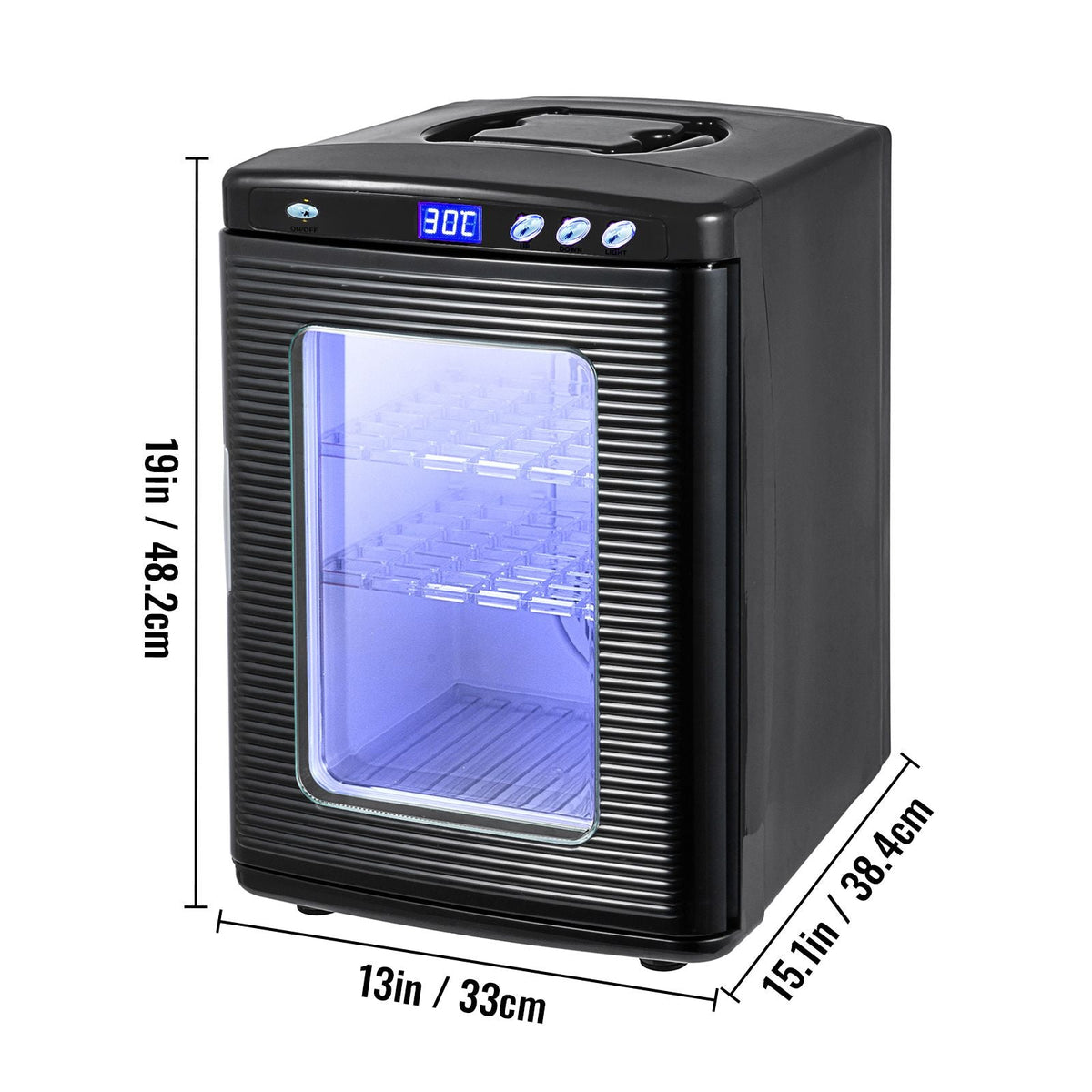Egg Incubator and Hatcher 25L Black Reptile Egg Incubator 5-42 Celsius Scientific Hatcher Heating Bright LED Digital Display For Small Animals