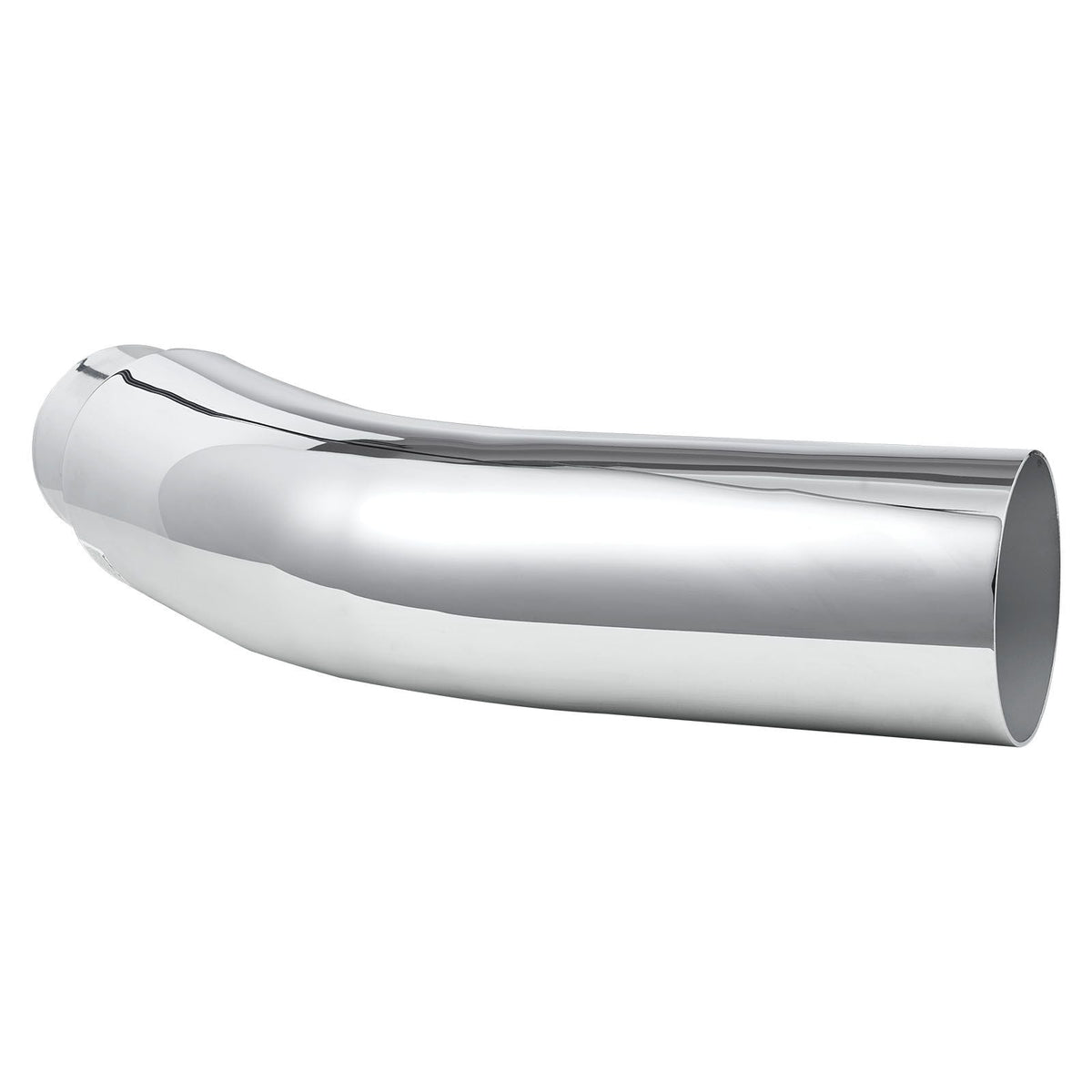 Elbow Exhaust Tip, 4 Inch Inlet, 5 Inch Outlet, 23 in Overall Length, Chrome Turn Down Exhaust Tip with Clamp for Truck, Sedan, Sports Car, SUV, Chrome Structure for High Temperature Resistance