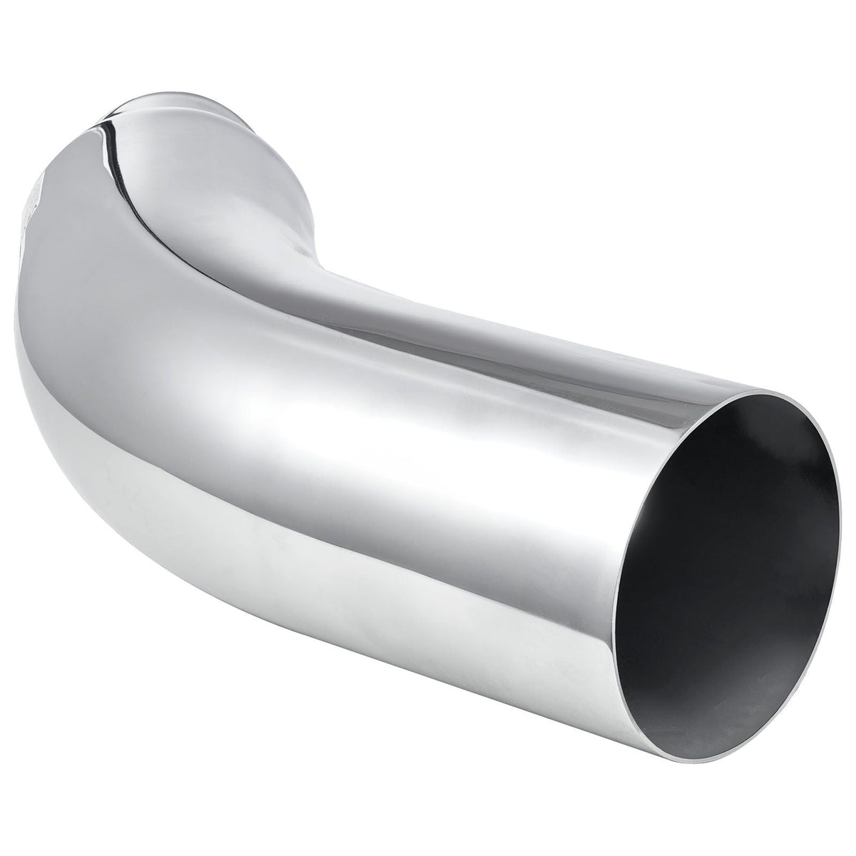 Elbow Exhaust Tip, 4 Inch Inlet, 6 Inch Outlet, 23 in Overall Length, Chrome Turn Down Exhaust Tip with Clamp for Truck, Sedan, Sports Car, SUV, Chrome Structure for High Temperature Resistance