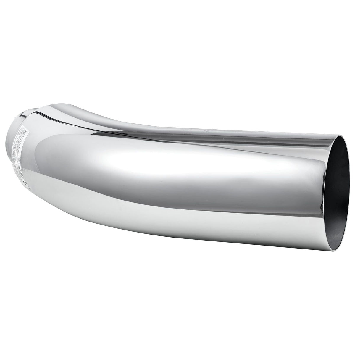 Elbow Exhaust Tip, 4 Inch Inlet, 6 Inch Outlet, 23 in Overall Length, Chrome Turn Down Exhaust Tip with Clamp for Truck, Sedan, Sports Car, SUV, Chrome Structure for High Temperature Resistance