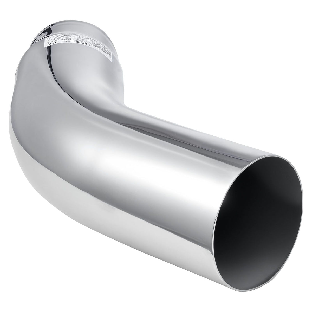 Elbow Exhaust Tip, 5 Inch Inlet, 6 Inch Outlet, 23 in Overall Length, Chrome Turn Down Exhaust Tip with Clamp for Truck, Sedan, Sports Car, SUV, Chrome Structure for High Temperature Resistance