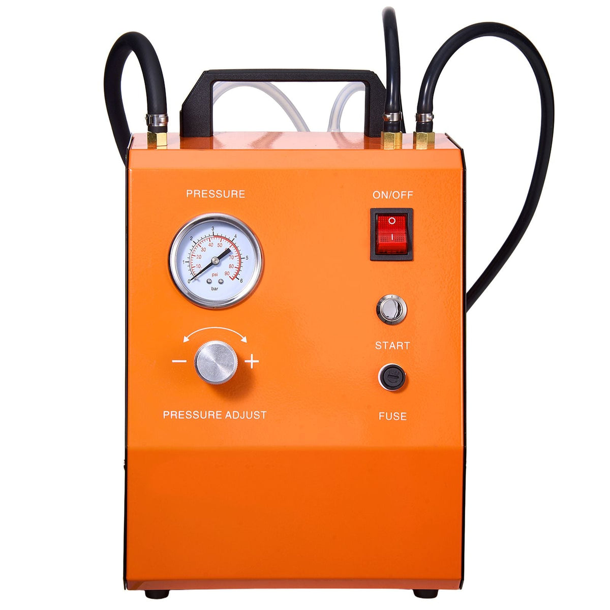 Electric Brake Bleeder Kit, Professional 110V Brake Master Cylinder Bleeder Kit with Pressure Gauge & Built-In Air Pump, Versatile Brake Bleeder Adapter Set for Both DC & AC Power