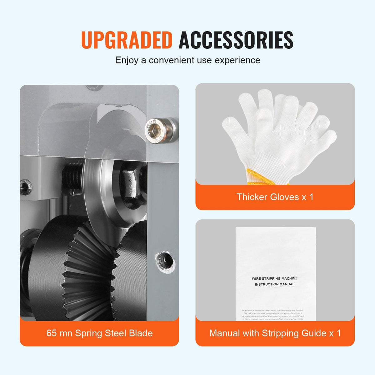 Electric Cable Stripping Tool, 0.06''-1.18'' Motorized Wire Stripper, 180 W, 60 ft/min, with Clear Depth Gauge, Ideal for Scrap Copper Recycling