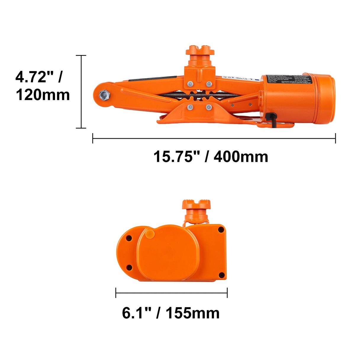 Electric Car Jack, 3 Tons /6600 lbs Scissor Jack with Electric Impact Wrench, 12V Car Jack with Double Saddles with Remote Control, Portable Car Jack Lifting for Sedan, SUV, Truck Tire Change
