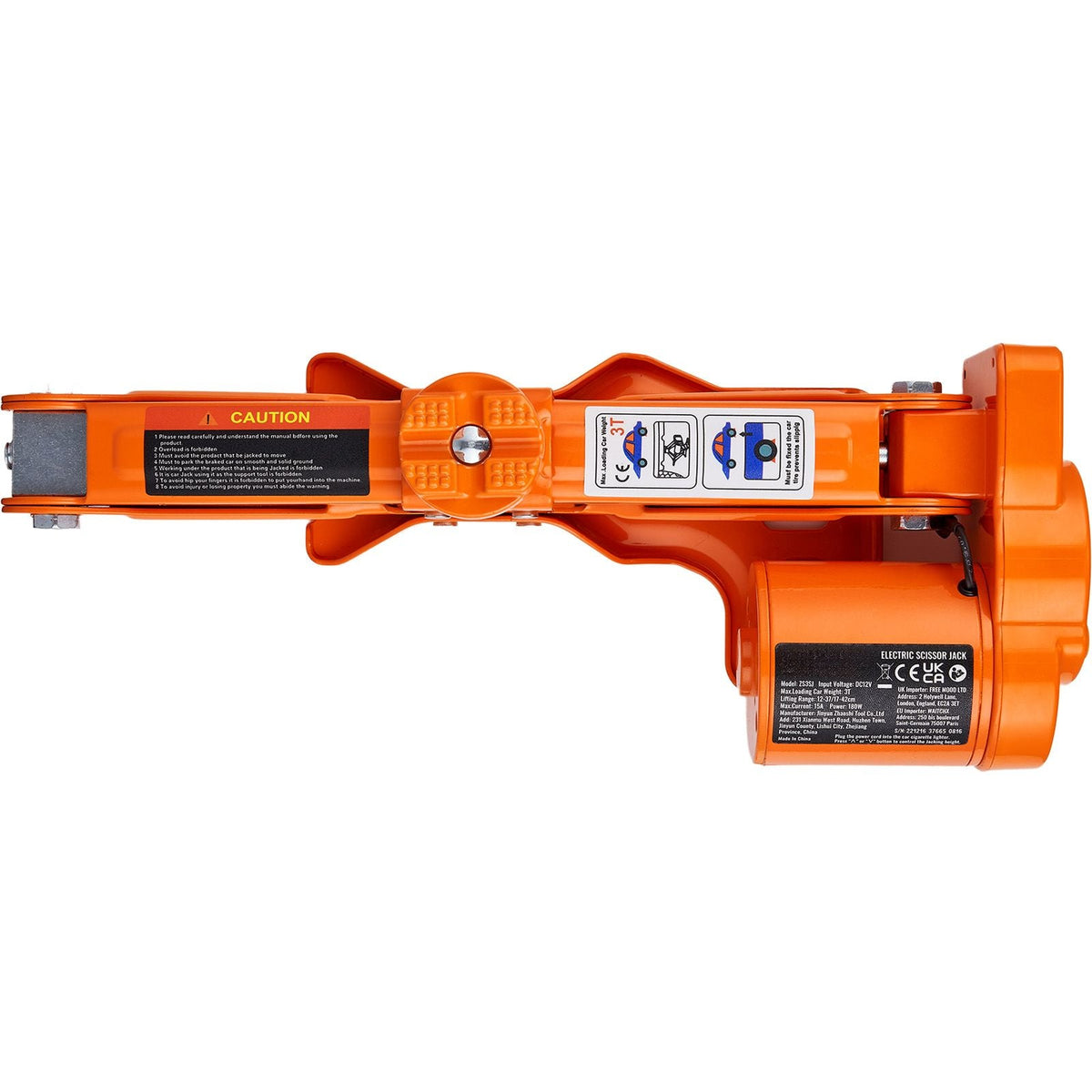 Electric Car Jack, 3 Tons /6600 lbs Scissor Jack with Electric Impact Wrench, 12V Car Jack with Double Saddles with Remote Control, Portable Car Jack Lifting for Sedan, SUV, Truck Tire Change