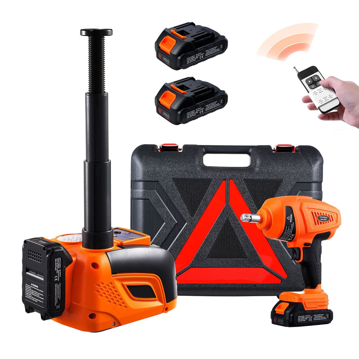 Electric Car Jack, 5 Tons /11000 lbs, Electric Scissor Jack with Electric Impact Wrench, Tire Change Replacement with LED Light & Remote Control, Portable Jack kit for Sedan, SUV, Truck