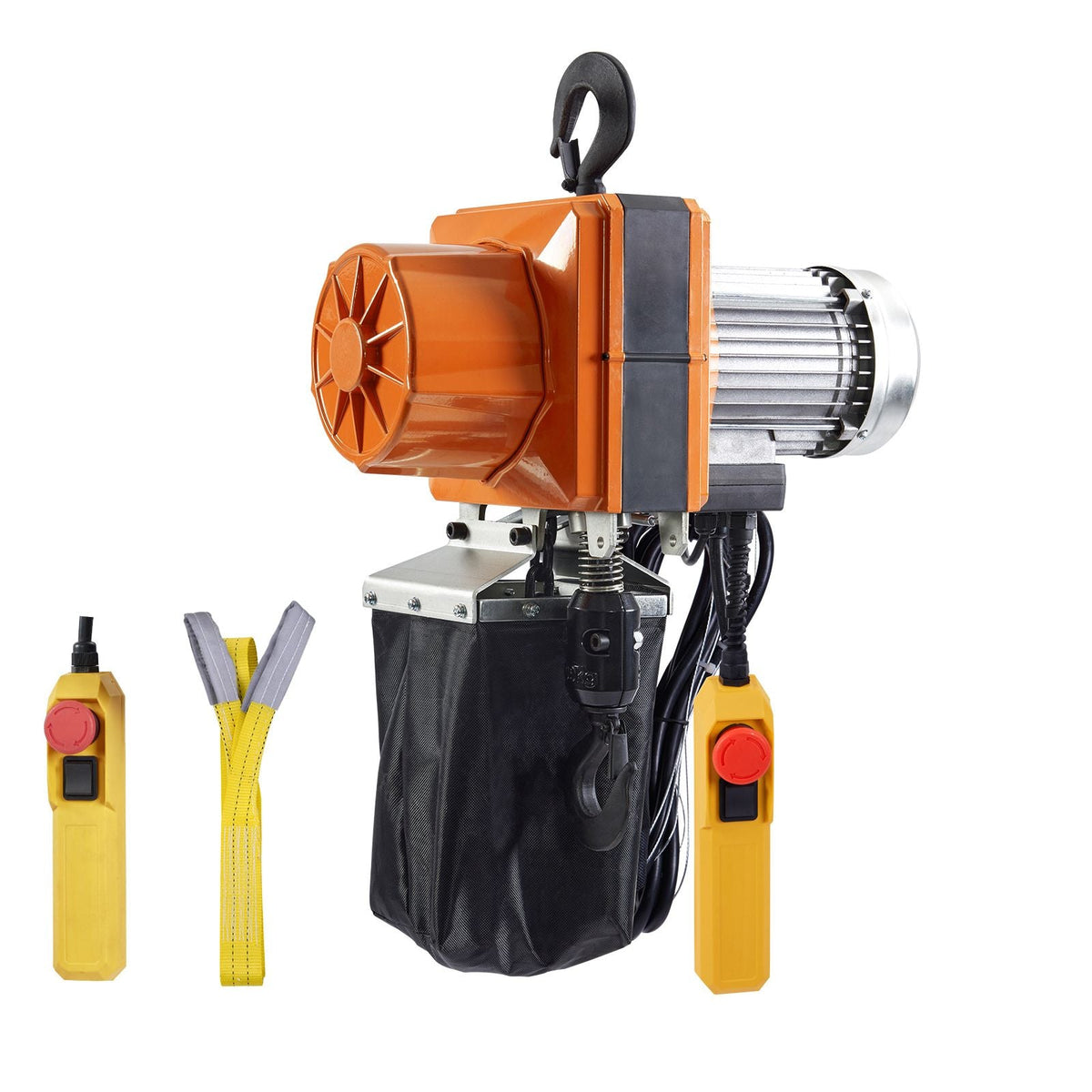 Electric Chain Hoist, 2200 lbs/1 ton Capacity, 10 ft Lifting Height, 10 ft/min Speed, 120V, Single Phase Overhead Crane with G100 Chain, 10 ft Wired Remote Control for Garage, Shop, Hotel, Home