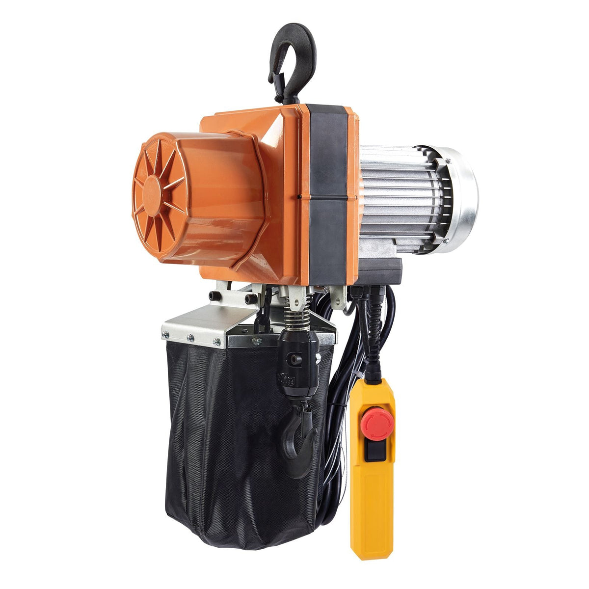 Electric Chain Hoist, 2200 lbs/1 ton Capacity, 10 ft Lifting Height, 10 ft/min Speed, 120V, Single Phase Overhead Crane with G100 Chain, 10 ft Wired Remote Control for Garage, Shop, Hotel, Home
