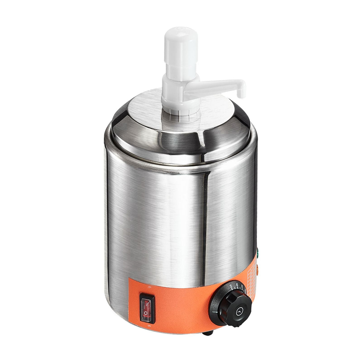 Electric Cheese Dispenser with Pump, 2.3 Qt Commercial Hot Fudge Warmer, Plastic Pump Dispenser, 86-230Fahrenheit Temp Adjustable Nacho Cheese Sauce Warmer, for Hot Fudge Cheese Caramel