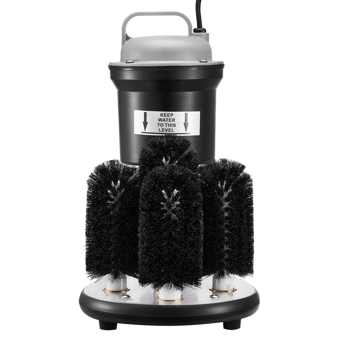 Electric Commercial Glass Washer, 5-Brush Bar Glass Cleaner, 1200 Cups/Hour Wine Glass Cleaning Machine, Bar Glass Washer for Champagne Glasses, Beer Cups, Mugs, Perfect for Bars and Cafes