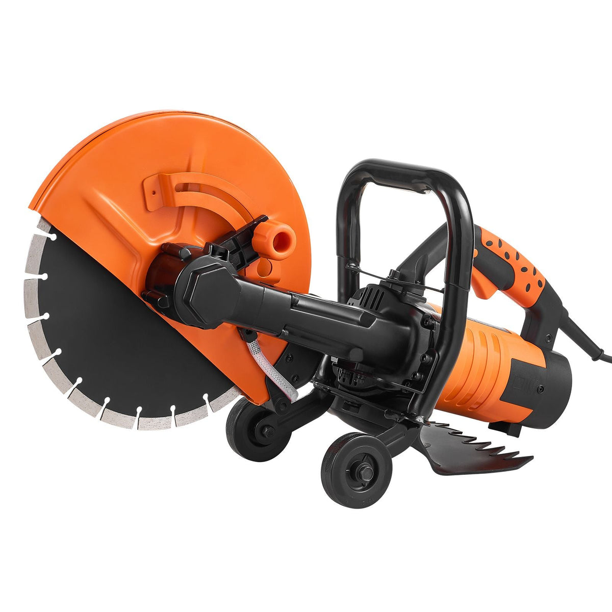Electric Concrete Saw, 12 in, 1800 W Motor Circular Saw Cutter with Max. 4.5 in Adjustable Cutting Depth, Wet Disk Saw Cutter Includes Water Line, Pump and Blade, for Stone, Brick