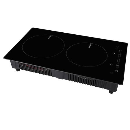 Electric Cooktop, 2 Burners, 12'' Induction Stove Top, Built-in Magnetic Cooktop 1800W, 9 Heating Level Multifunctional Burner, LED Touch Screen w/ Child Lock & Over-Temperature Protection