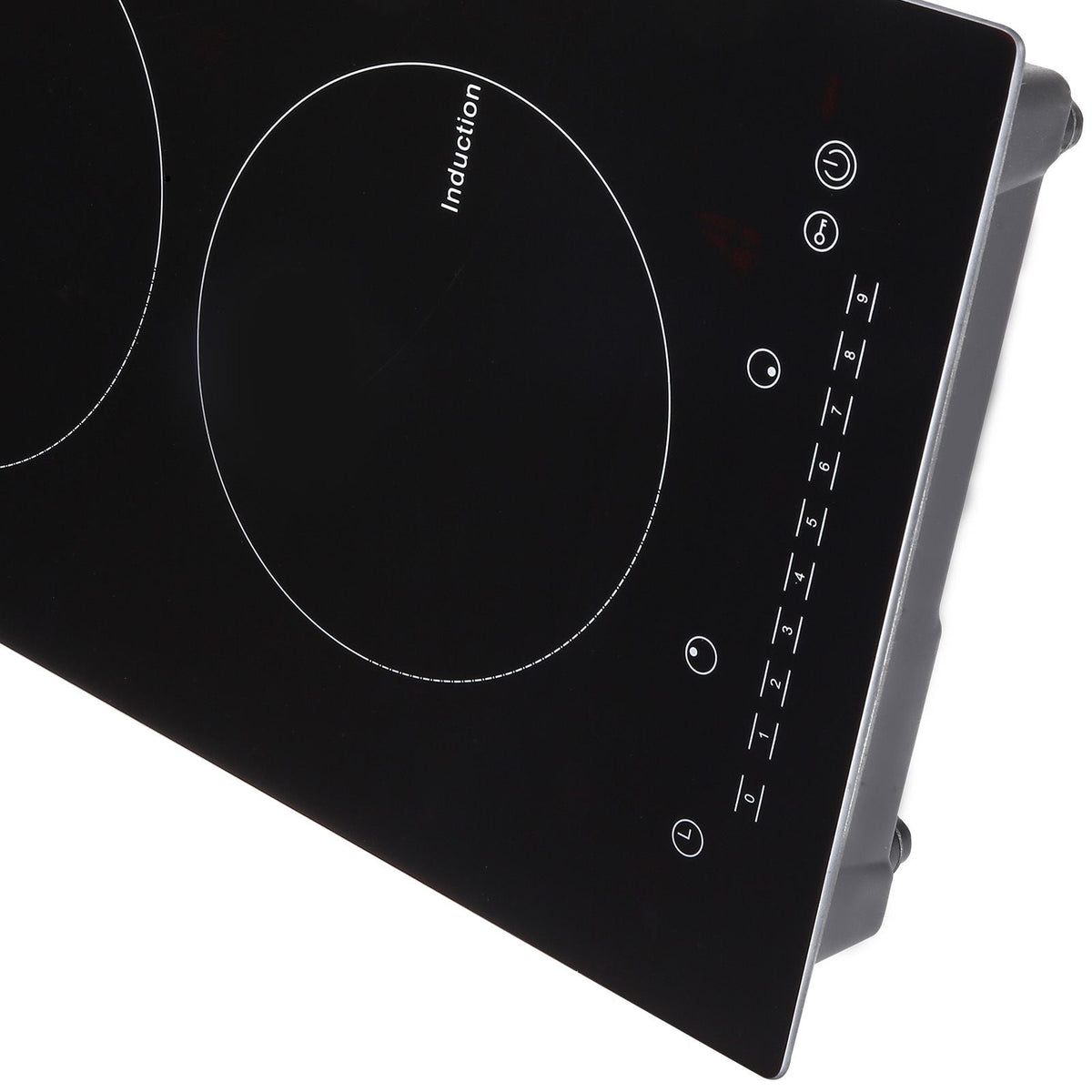 Electric Cooktop, 2 Burners, 12'' Induction Stove Top, Built-in Magnetic Cooktop 1800W, 9 Heating Level Multifunctional Burner, LED Touch Screen w/ Child Lock & Over-Temperature Protection