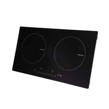 Electric Cooktop, 2 Burners, 24'' Induction Stove Top, Built-in Magnetic Cooktop 1800W, 9 Heating Level Multifunctional Burner, LED Touch Screen w/ Child Lock & Over-Temperature Protection